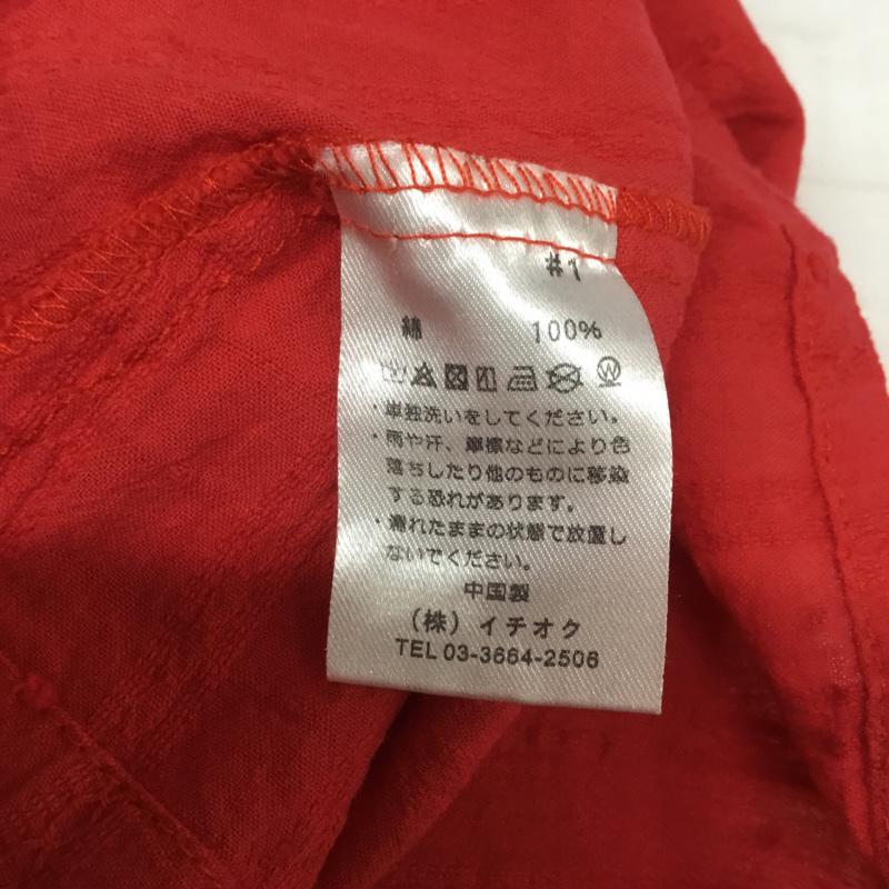 メルロー merlot シャツ、ブラウス 長袖 無地 赤 / レッド /  レディース USED 古着 中古 10068294