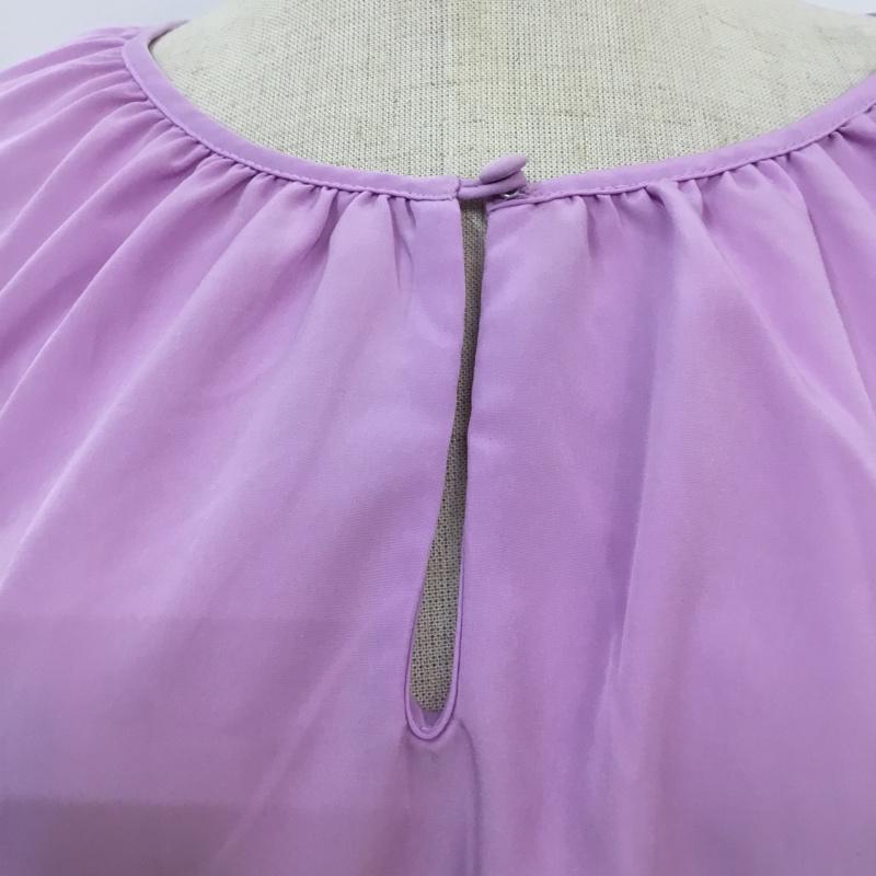 ケービーエフプラス KBF+ カットソー 長袖 KP84-23D060 シフォンドッキングプルオーバー 無地 紫 / パープル /  レディース USED 古着 中古 10068295