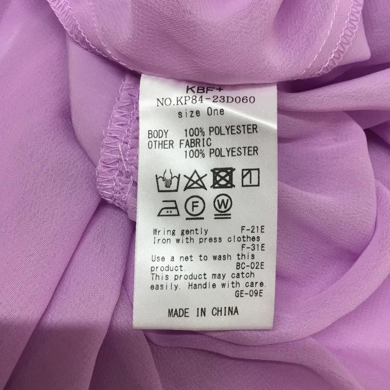 ケービーエフプラス KBF+ カットソー 長袖 KP84-23D060 シフォンドッキングプルオーバー 無地 紫 / パープル /  レディース USED 古着 中古 10068295