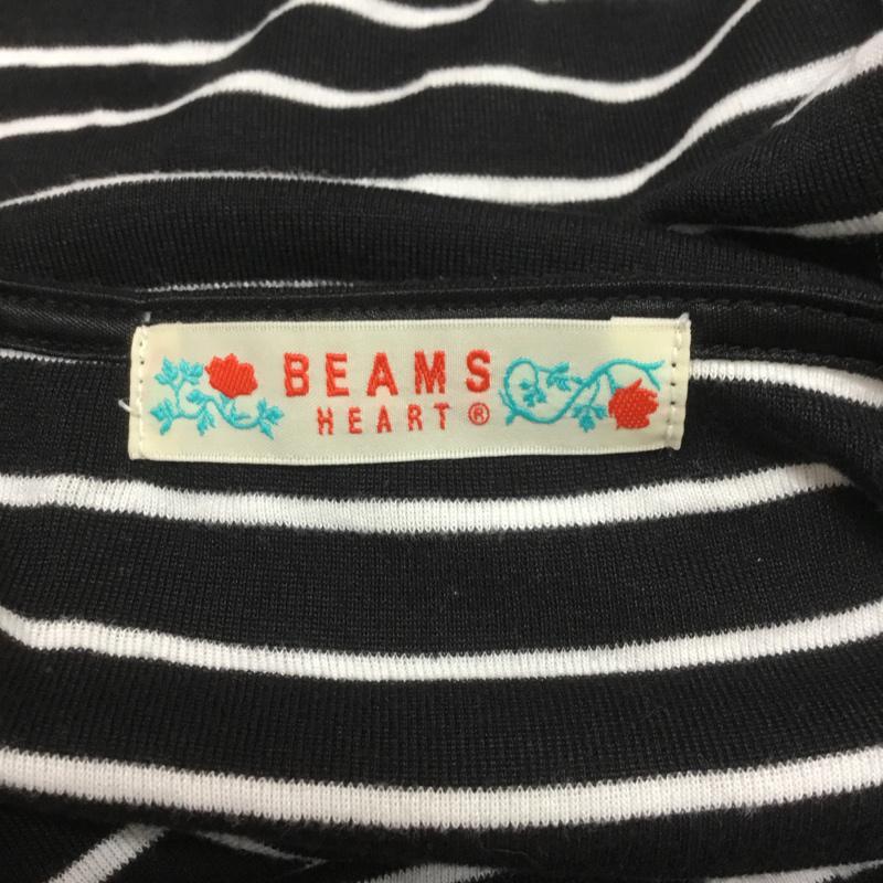 ビームス ハート BEAMS HEART ワンピース ひざ丈スカート FREE ボーダー柄 黒 / ブラック / X 白 / ホワイト /  レディース USED 古着 中古 10068297