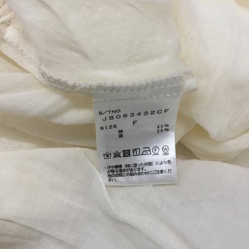 ジーナシス JEANASIS シャツ、ブラウス 半袖 JS063432CF リネンカフタンプルオーバーシャツ FREE 無地 白 / ホワイト /  レディース USED 古着 中古 10068300