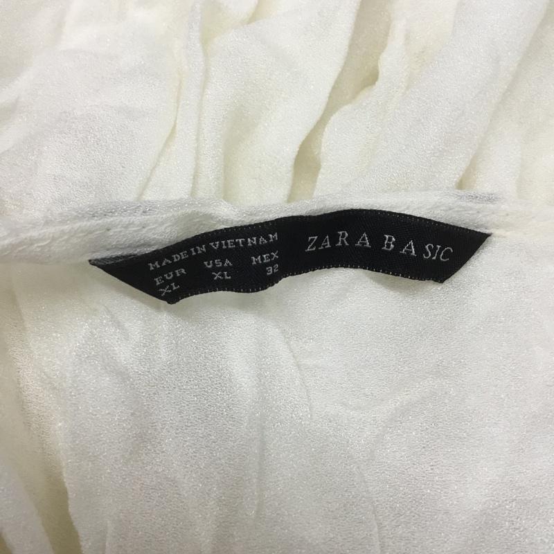 ザラベーシック ZARA BASIC カットソー 半袖 タグ付 XL 無地 白 / ホワイト /  レディース USED 古着 中古 10068306