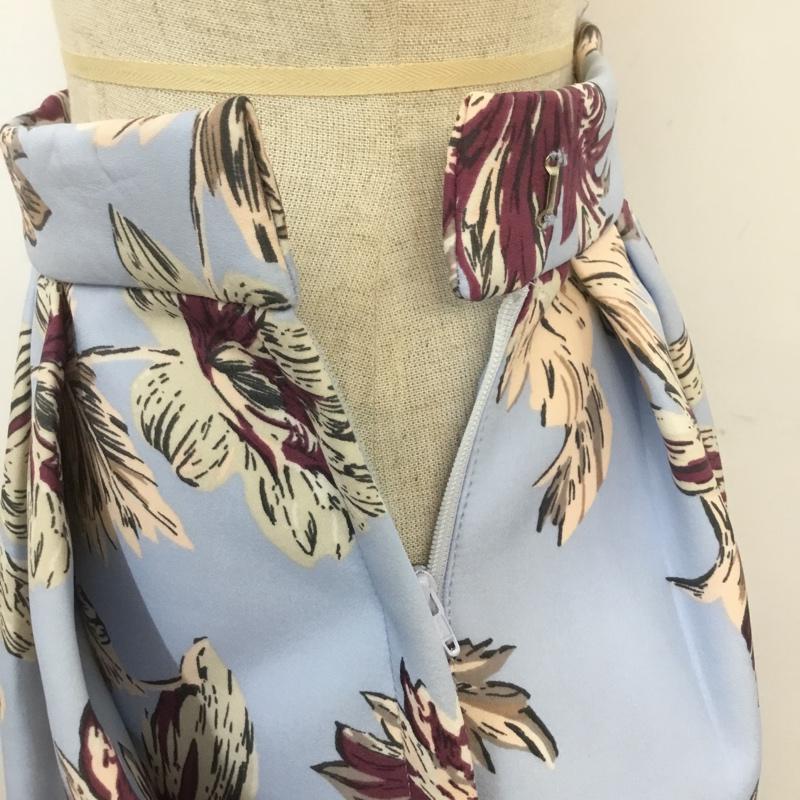 リリー ブラウン Lily Brown スカート ミニスカート 0 総柄 水色 / ライトブルー /  レディース USED 古着 中古 10068343