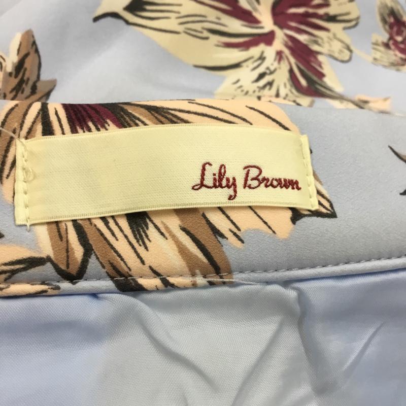 リリー ブラウン Lily Brown スカート ミニスカート 0 総柄 水色 / ライトブルー /  レディース USED 古着 中古 10068343