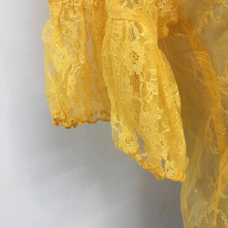 セシルマクビー CECIL McBEE カットソー 半袖 M 無地 黄 / イエロー /  レディース USED 古着 中古 10068363