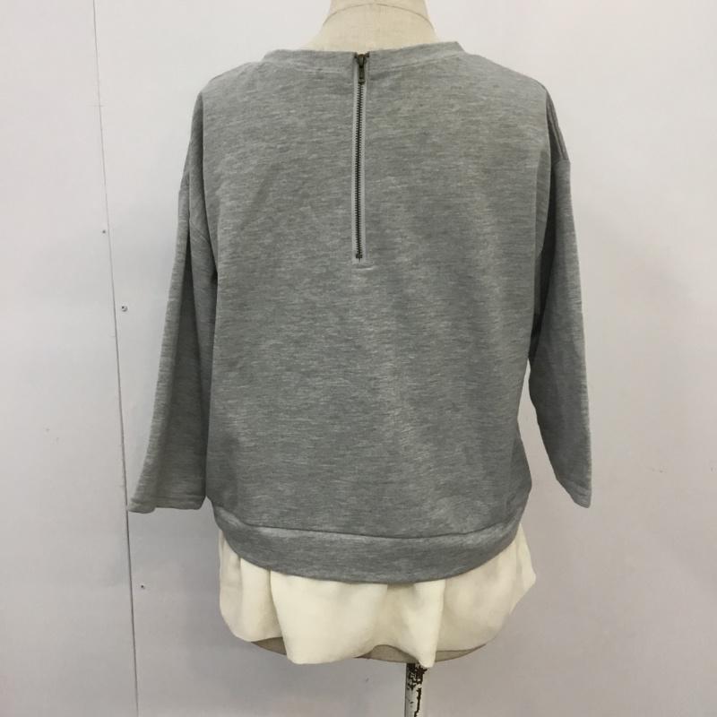チャオパニック CIAOPANIC カットソー 七分袖 FREE 無地 灰 / グレー /  レディース USED 古着 中古 10068365
