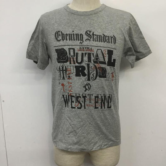 エヌハリウッド N.HOOLYWOOD Tシャツ 半袖 902-CS03 piece 36 ロゴ、文字 灰 / グレー /  メンズ USED 古着 中古 10068401