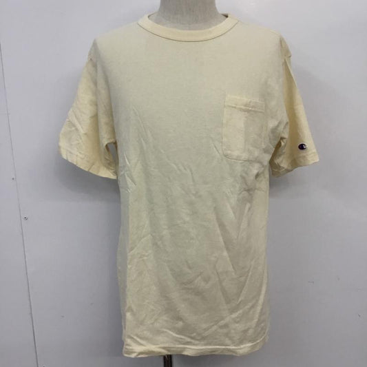 チャンピオン Campion Tシャツ 半袖 L 無地 アイボリー / アイボリー /  メンズ USED 古着 中古 10068405