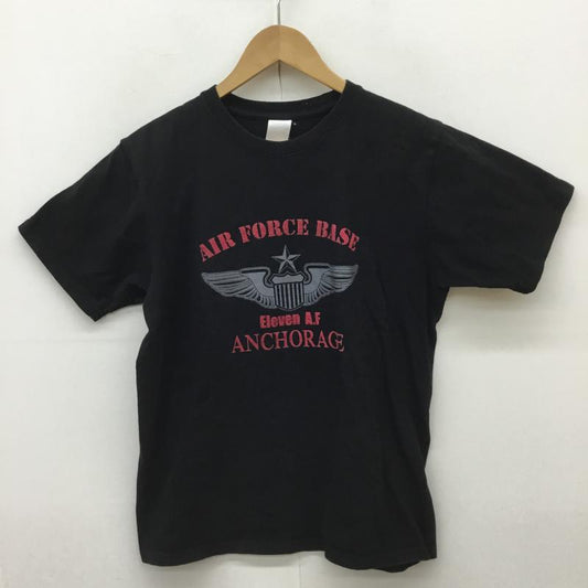 ヒューストン HOUSTON Tシャツ 半袖 L プリント 黒 / ブラック /  メンズ USED 古着 中古 10068421