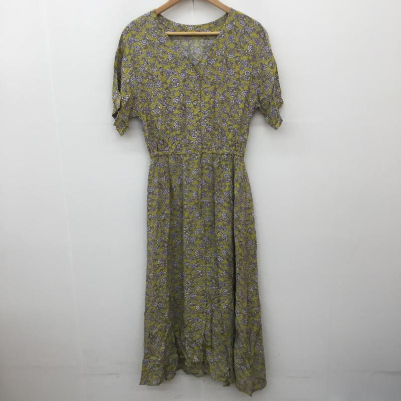 グローバルワーク GLOBAL WORK ワンピース ロングスカート M 花柄 黄緑 / イエローグリーン /  レディース USED 古着 中古 10068449