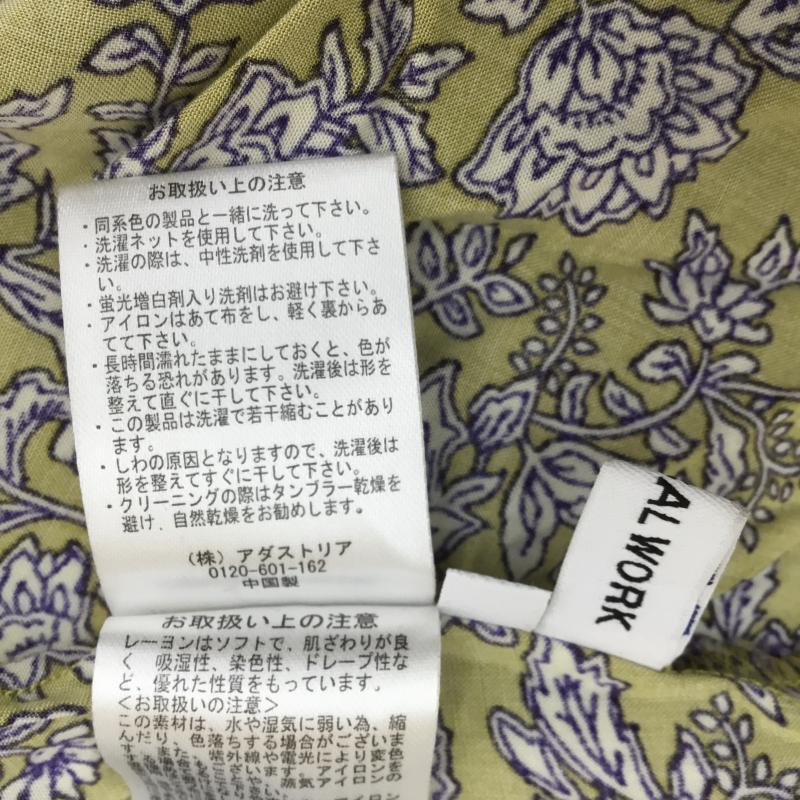 グローバルワーク GLOBAL WORK ワンピース ロングスカート M 花柄 黄緑 / イエローグリーン /  レディース USED 古着 中古 10068449