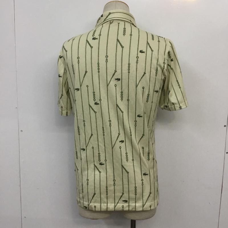 ラコステ LACOSTE カットソー 半袖 CHEMISE LACOSTE 総柄 ベージュ / ベージュ / X 緑 / グリーン /  メンズ USED 古着 中古 10068480