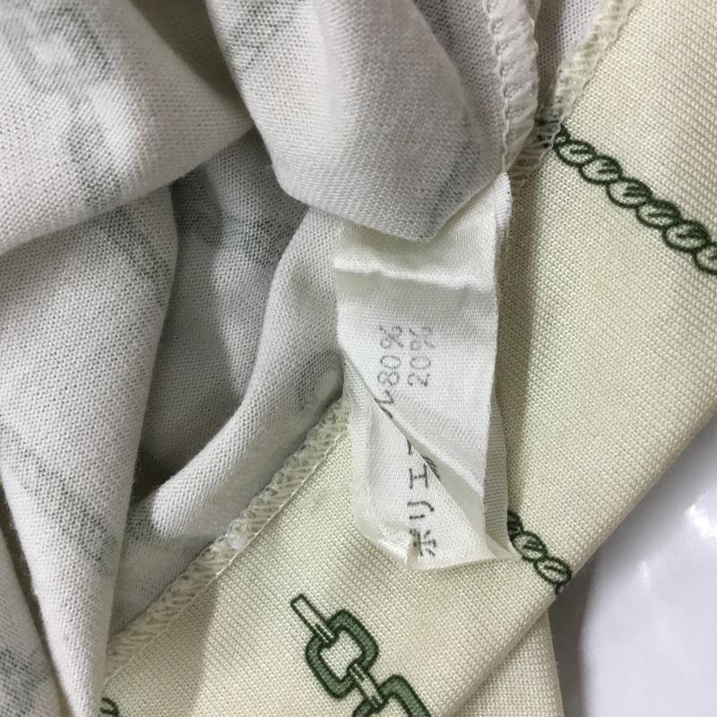 ラコステ LACOSTE カットソー 半袖 CHEMISE LACOSTE 総柄 ベージュ / ベージュ / X 緑 / グリーン /  メンズ USED 古着 中古 10068480