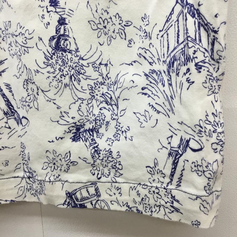 スタディオクリップ studio CLIP スカート ひざ丈スカート L  白 / ホワイト / X 青 / ブルー /  レディース USED 古着 中古 10068517