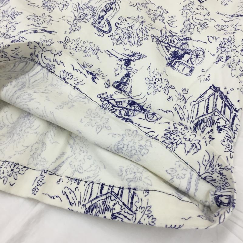 スタディオクリップ studio CLIP スカート ひざ丈スカート L  白 / ホワイト / X 青 / ブルー /  レディース USED 古着 中古 10068517