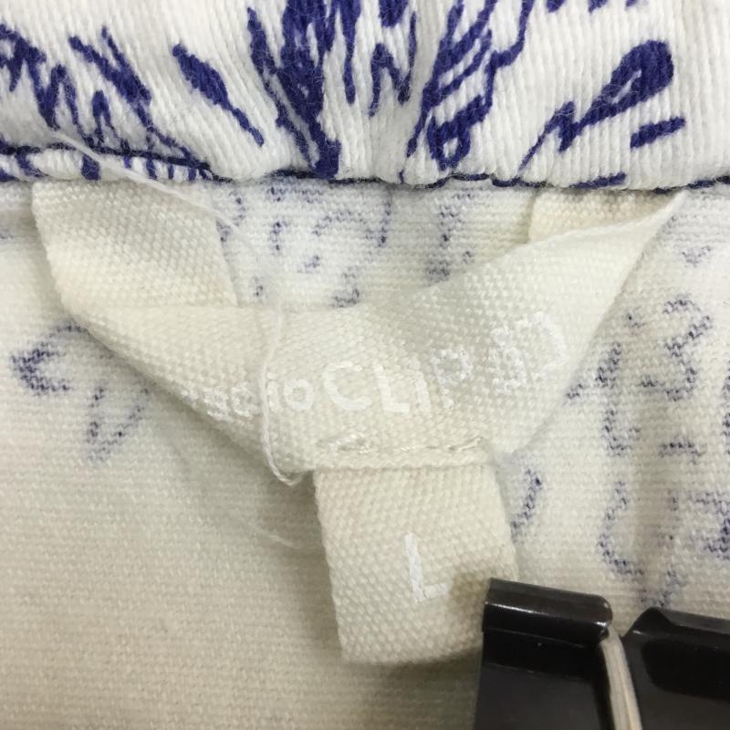 スタディオクリップ studio CLIP スカート ひざ丈スカート L  白 / ホワイト / X 青 / ブルー /  レディース USED 古着 中古 10068517