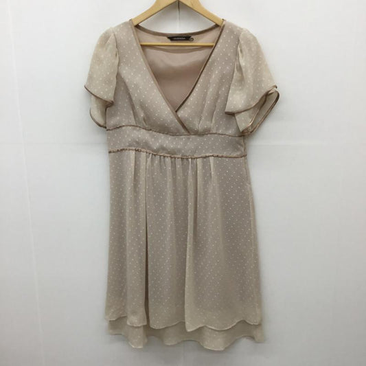 ナチュラルクチュール natural couture ワンピース ひざ丈スカート ドット ベージュ / ベージュ /  レディース USED 古着 中古 10068521