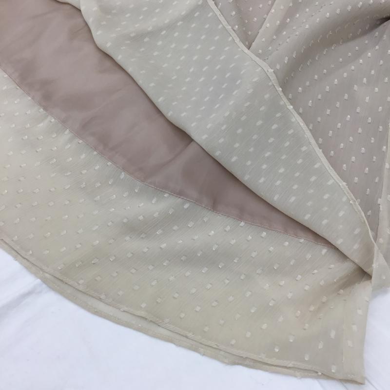 ナチュラルクチュール natural couture ワンピース ひざ丈スカート ドット ベージュ / ベージュ /  レディース USED 古着 中古 10068521