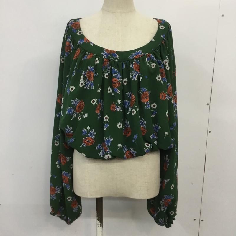 スライ SLY カットソー 長袖 030AS830-0890 FLORAL TOPS 3 総柄 緑 / グリーン /  レディース USED 古着 中古 10068680