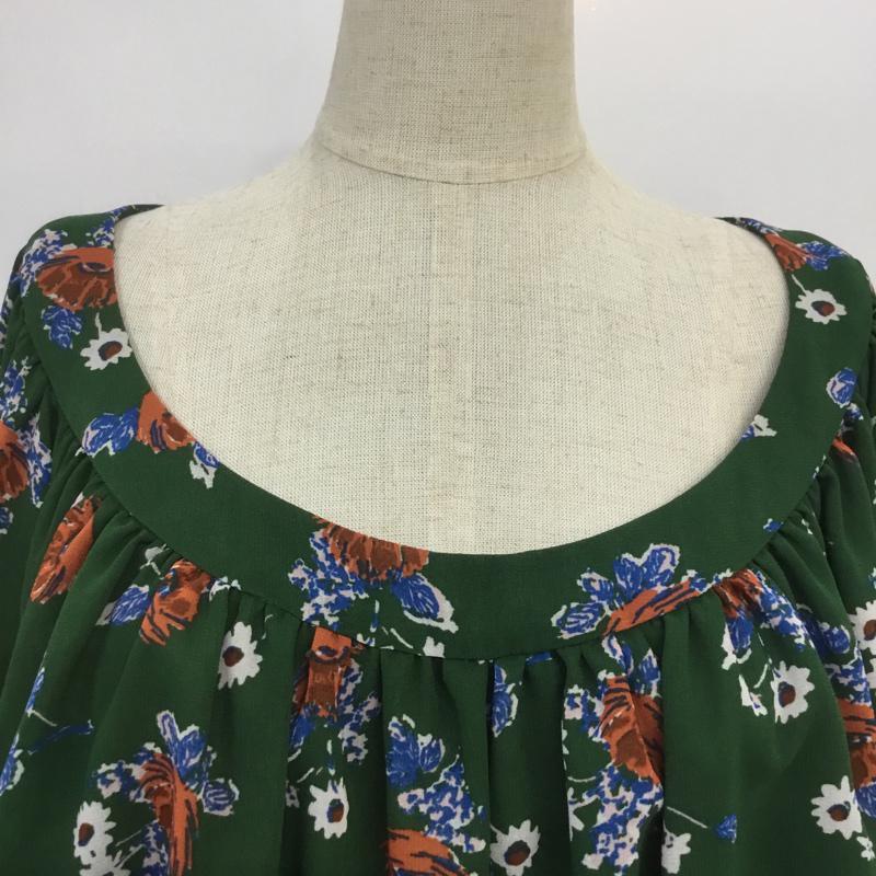 スライ SLY カットソー 長袖 030AS830-0890 FLORAL TOPS 3 総柄 緑 / グリーン /  レディース USED 古着 中古 10068680