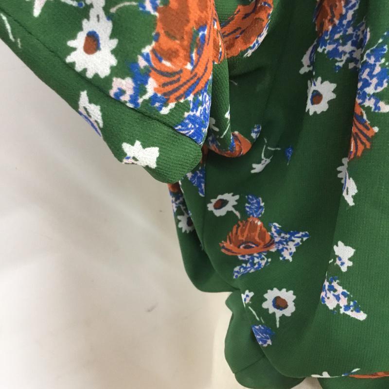 スライ SLY カットソー 長袖 030AS830-0890 FLORAL TOPS 3 総柄 緑 / グリーン /  レディース USED 古着 中古 10068680