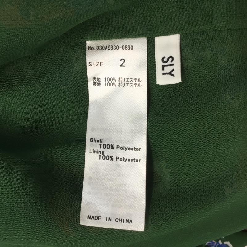 スライ SLY カットソー 長袖 030AS830-0890 FLORAL TOPS 3 総柄 緑 / グリーン /  レディース USED 古着 中古 10068680