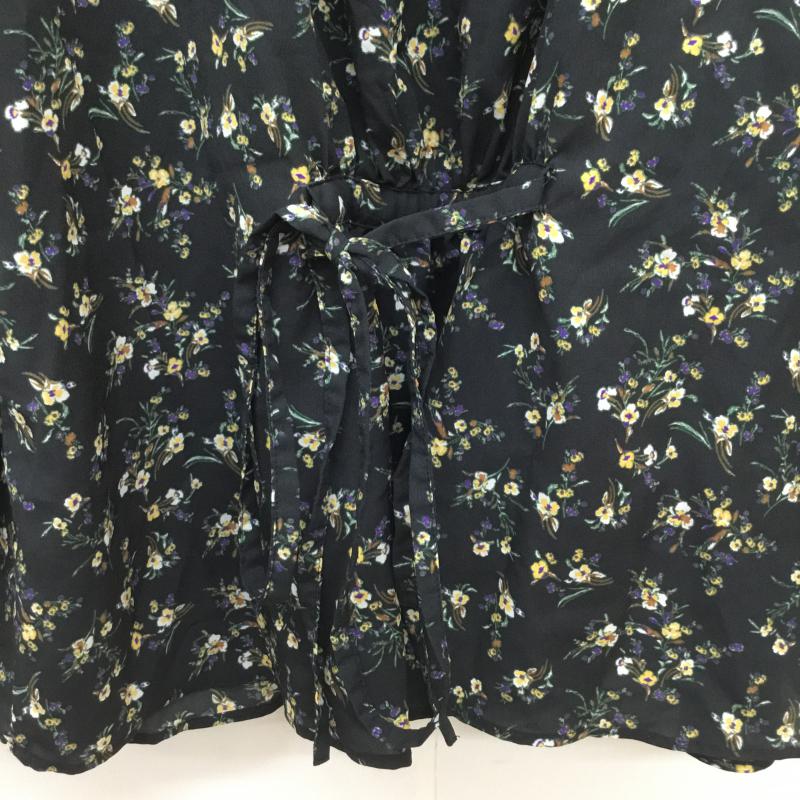 スタディオクリップ studio CLIP カットソー 長袖 M 花柄 黒 / ブラック /  レディース USED 古着 中古 10068780