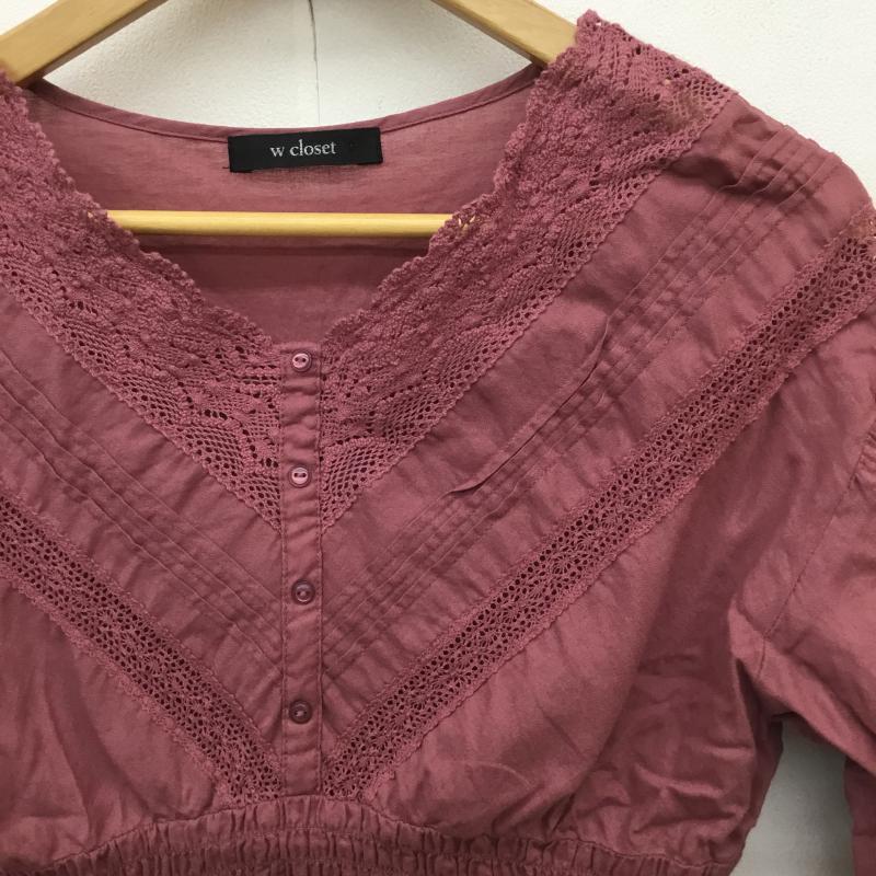 ダブルクローゼット w closet カットソー 半袖 FREE  桃 / ピンク /  レディース USED 古着 中古 10068792