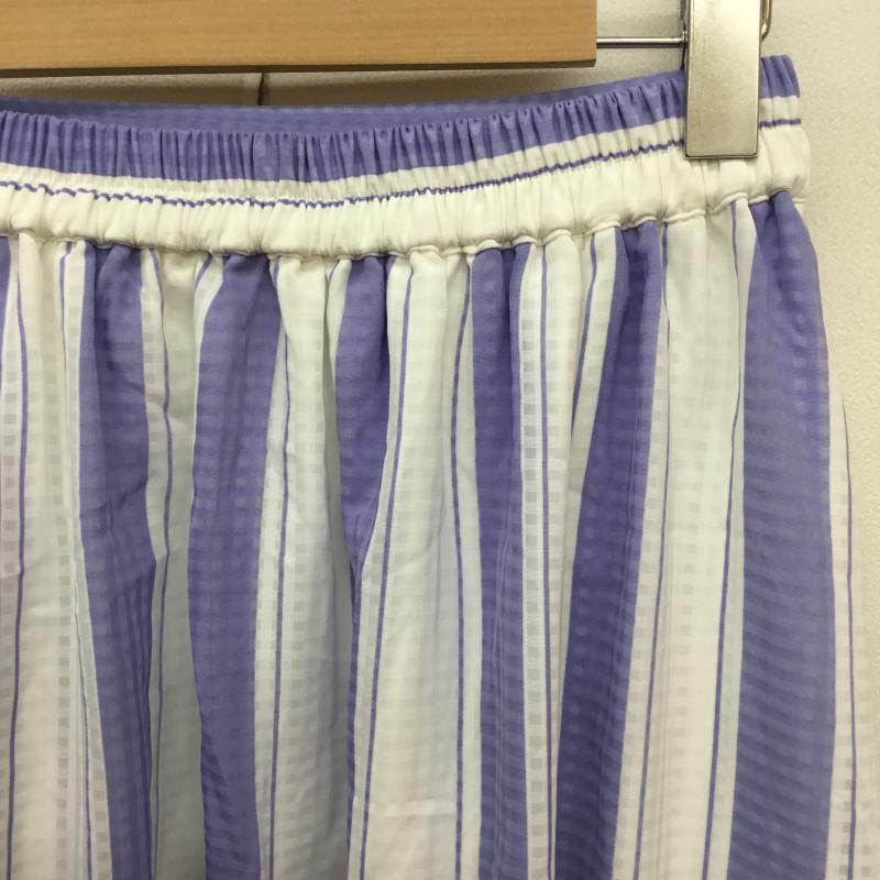 ロペピクニック ROPE' PICNIC スカート ひざ丈スカート 38 ストライプ 白 / ホワイト / X 水色 / ライトブルー /  レディース USED 古着 中古 10068816