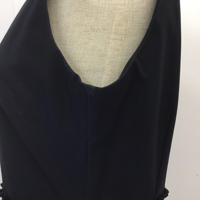 デミルクスビームス Demi-Luxe BEAMS ワンピース ひざ丈スカート 36 無地 紺 / ネイビー /  レディース USED 古着 中古 10068990