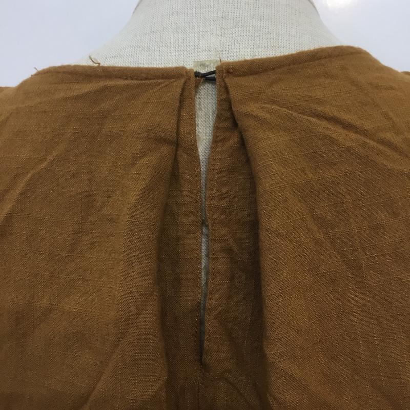 ザラ ZARA ワンピース ひざ丈スカート S 無地 茶 / ブラウン /  レディース USED 古着 中古 10068991