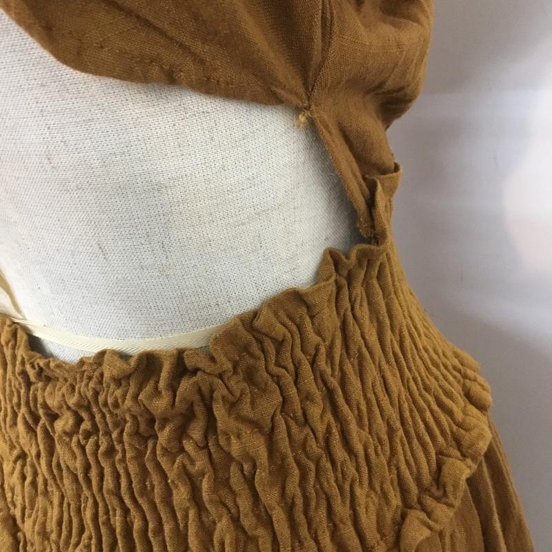 ザラ ZARA ワンピース ひざ丈スカート S 無地 茶 / ブラウン /  レディース USED 古着 中古 10068991