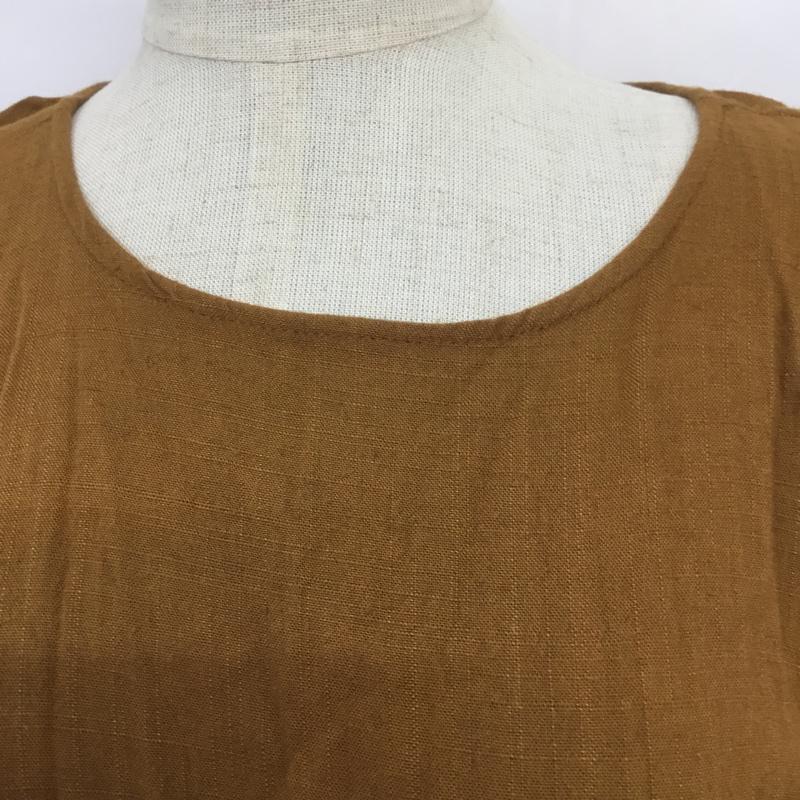 ザラ ZARA ワンピース ひざ丈スカート S 無地 茶 / ブラウン /  レディース USED 古着 中古 10068991