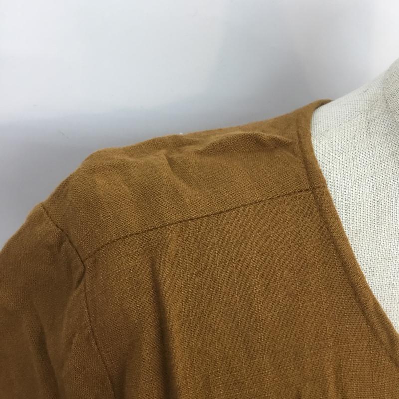 ザラ ZARA ワンピース ひざ丈スカート S 無地 茶 / ブラウン /  レディース USED 古着 中古 10068991