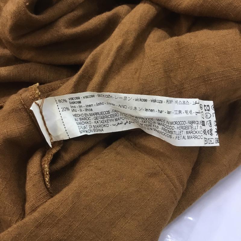 ザラ ZARA ワンピース ひざ丈スカート S 無地 茶 / ブラウン /  レディース USED 古着 中古 10068991