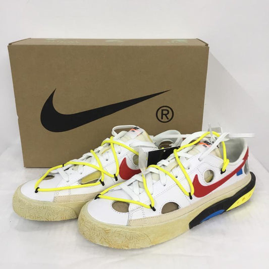 ナイキ NIKE スニーカー スニーカー DH7863 100 BLAZER LOW x Off-White ブレーザー 27.5cm 箱有 27.5cm ロゴ、文字 白 / ホワイト / X 赤 / レッド / X 黒 / ブラック / X 黄 / イエロー /  メンズ USED 古着 中古 10069027