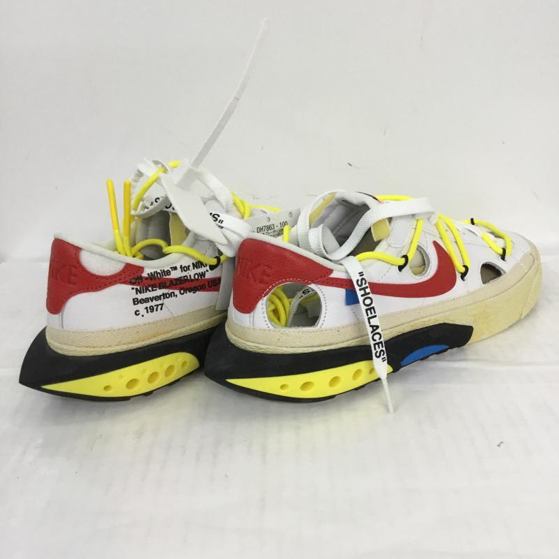 ナイキ NIKE スニーカー スニーカー DH7863 100 BLAZER LOW x Off-White ブレーザー 27.5cm 箱有 27.5cm ロゴ、文字 白 / ホワイト / X 赤 / レッド / X 黒 / ブラック / X 黄 / イエロー /  メンズ USED 古着 中古 10069027