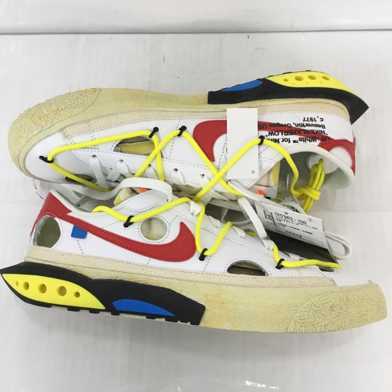ナイキ NIKE スニーカー スニーカー DH7863 100 BLAZER LOW x Off-White ブレーザー 27.5cm 箱有 27.5cm ロゴ、文字 白 / ホワイト / X 赤 / レッド / X 黒 / ブラック / X 黄 / イエロー /  メンズ USED 古着 中古 10069027