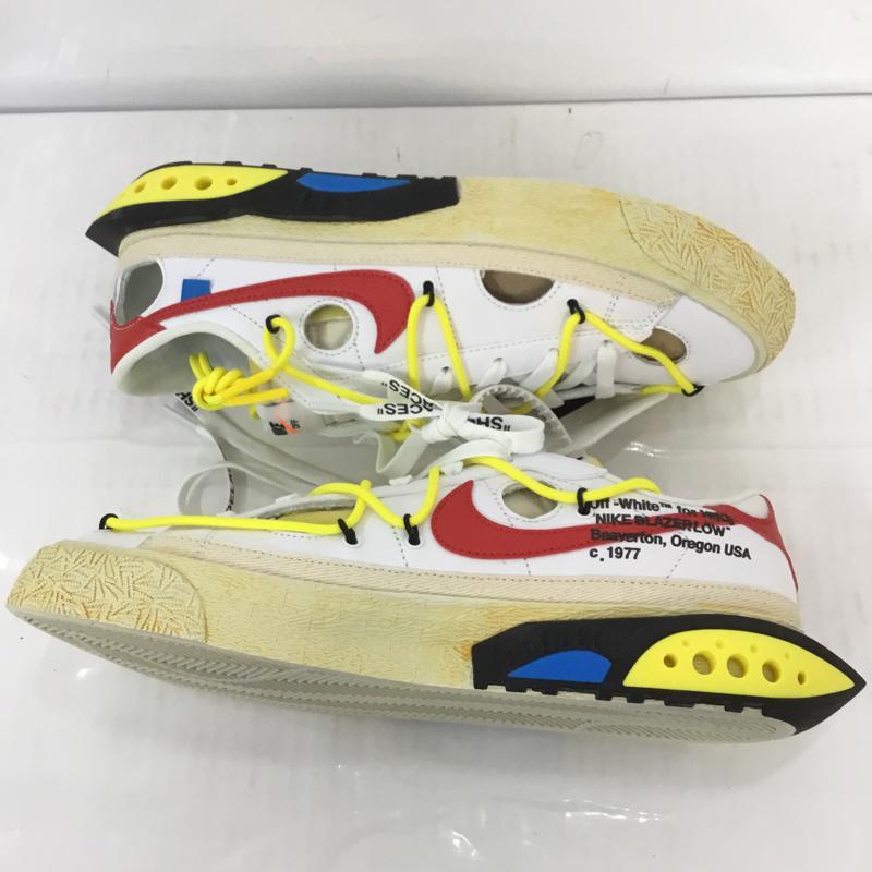 ナイキ NIKE スニーカー スニーカー DH7863 100 BLAZER LOW x Off-White ブレーザー 27.5cm 箱有 27.5cm ロゴ、文字 白 / ホワイト / X 赤 / レッド / X 黒 / ブラック / X 黄 / イエロー /  メンズ USED 古着 中古 10069027
