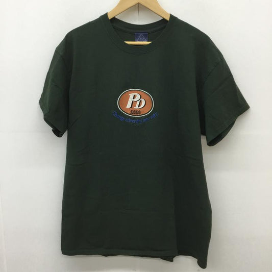パラノイド PARANOID Tシャツ 半袖 L ロゴ、文字 X 刺繍 緑 / グリーン /  メンズ USED 古着 中古 10069149
