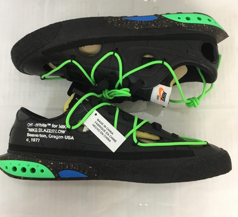 ナイキ NIKE スニーカー スニーカー DH7863-001 BLAZER LOW 77 x Off White 30cm 箱有 30.0cm ロゴ、文字 黒 / ブラック / X 緑 / グリーン / X 青 / ブルー /  メンズ USED 古着 中古 10069223