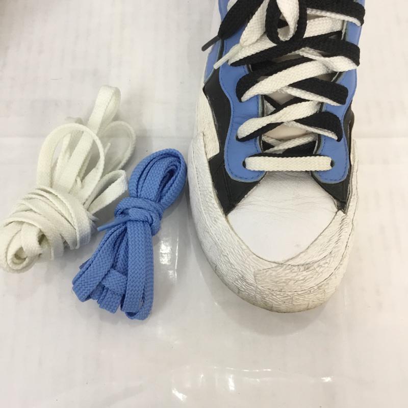 ナイキ NIKE スニーカー スニーカー BV0072-001 BLAZER MID SACAI 27cm 箱有 27.0cm ロゴ、文字 白 / ホワイト / X 黒 / ブラック / X 水色 / ライトブルー /  メンズ USED 古着 中古 10069225