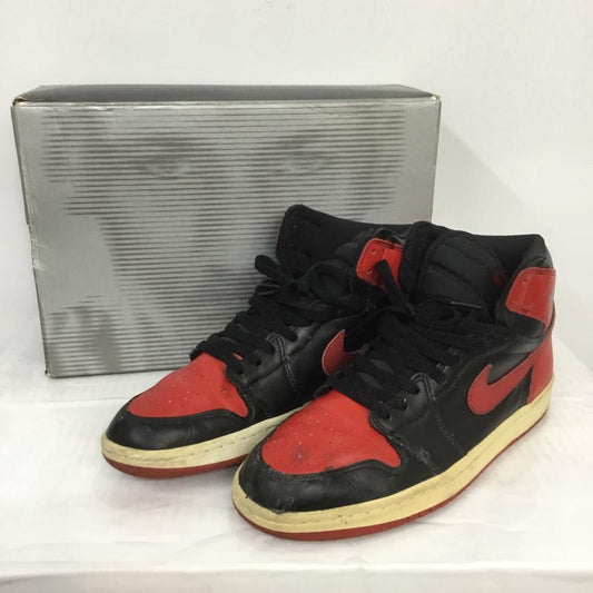 ナイキ NIKE スニーカー スニーカー 136066 061 AIR JORDAN 1 RETRO 28cm 箱有 28.0cm ワンポイント 黒 / ブラック / X 赤 / レッド /  メンズ USED 古着 中古 10069343