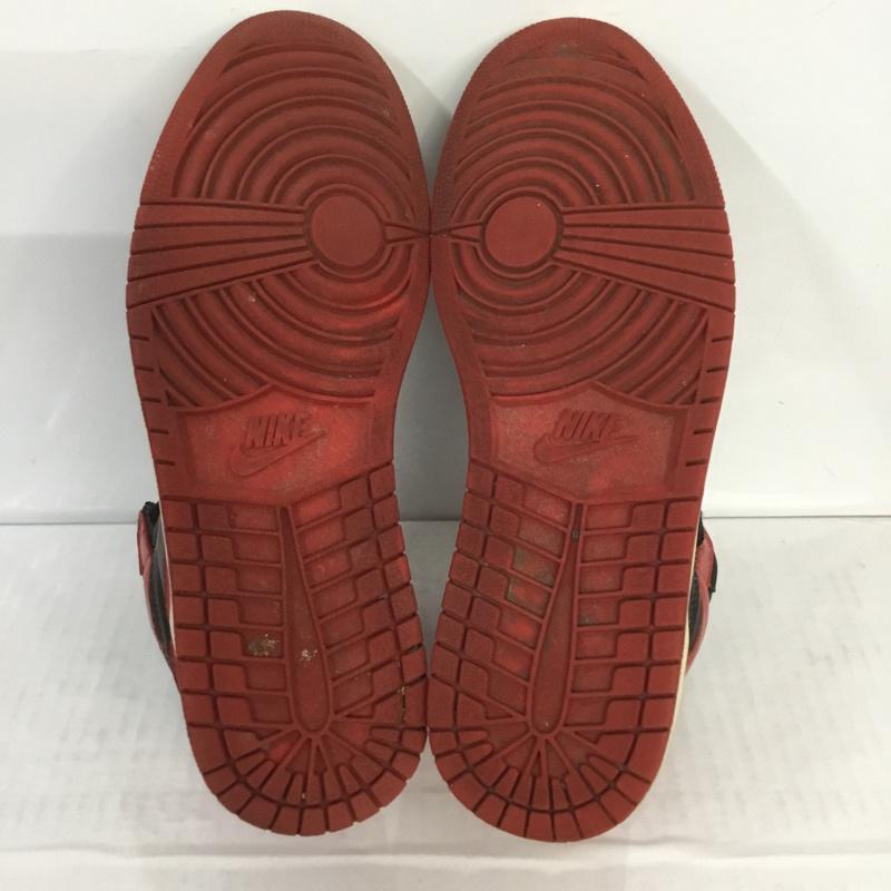 ナイキ NIKE スニーカー スニーカー 136066 061 AIR JORDAN 1 RETRO 28cm 箱有 28.0cm ワンポイント 黒 / ブラック / X 赤 / レッド /  メンズ USED 古着 中古 10069343