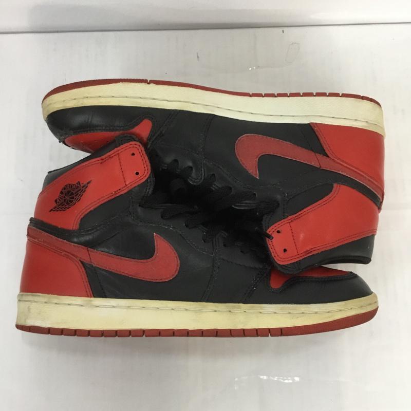 ナイキ NIKE スニーカー スニーカー 136066 061 AIR JORDAN 1 RETRO 28cm 箱有 28.0cm ワンポイント 黒 / ブラック / X 赤 / レッド /  メンズ USED 古着 中古 10069343