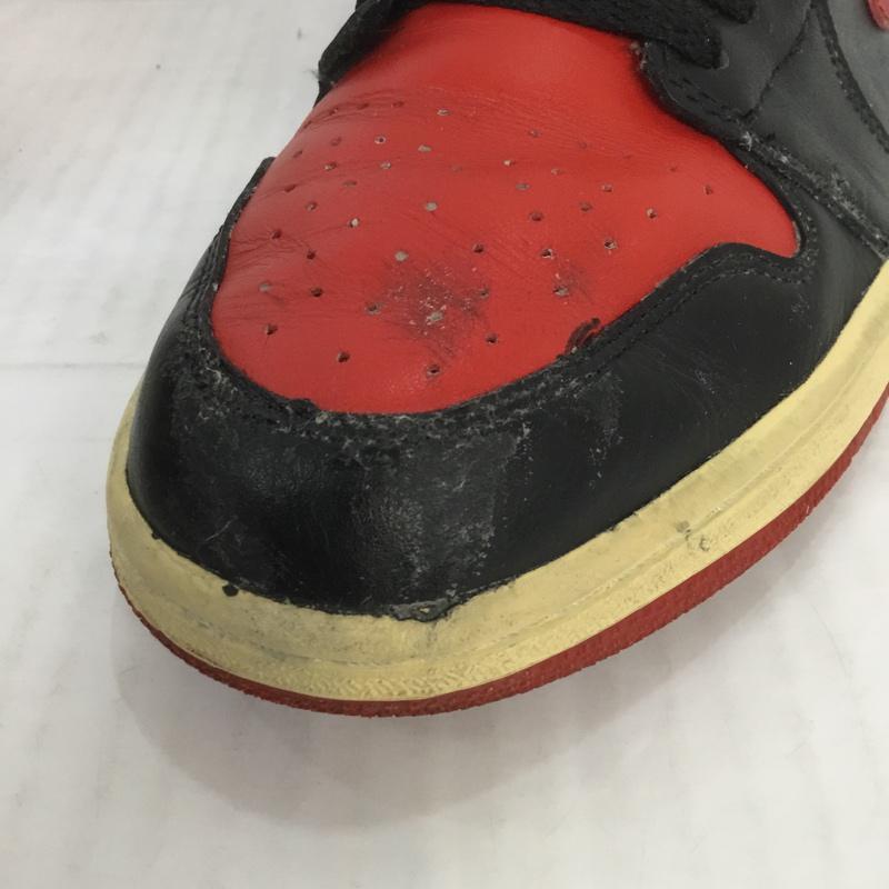 ナイキ NIKE スニーカー スニーカー 136066 061 AIR JORDAN 1 RETRO 28cm 箱有 28.0cm ワンポイント 黒 / ブラック / X 赤 / レッド /  メンズ USED 古着 中古 10069343