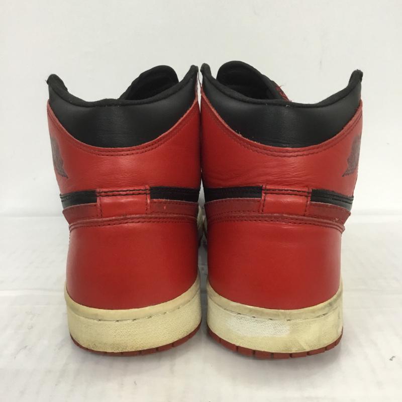 ナイキ NIKE スニーカー スニーカー 136066 061 AIR JORDAN 1 RETRO 28cm 箱有 28.0cm ワンポイント 黒 / ブラック / X 赤 / レッド /  メンズ USED 古着 中古 10069343