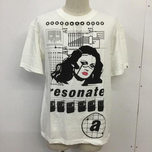 リゾネイトグッドイナフ RESONATE GOODENOUGH Tシャツ 半袖 グラフィック M プリント 白 / ホワイト /  メンズ USED 古着 中古 10069428