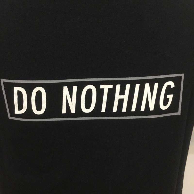ドゥーナッシングコングレス do nothing congress Tシャツ 半袖 FASHION COLD WAR プリント S ロゴ、文字 黒 / ブラック /  メンズ USED 古着 中古 10069429