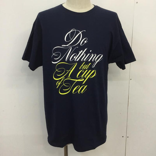 ドゥーナッシングコングレス do nothing congress Tシャツ 半袖 A Cup of Tea M ロゴ、文字 紺 / ネイビー /  メンズ USED 古着 中古 10069432